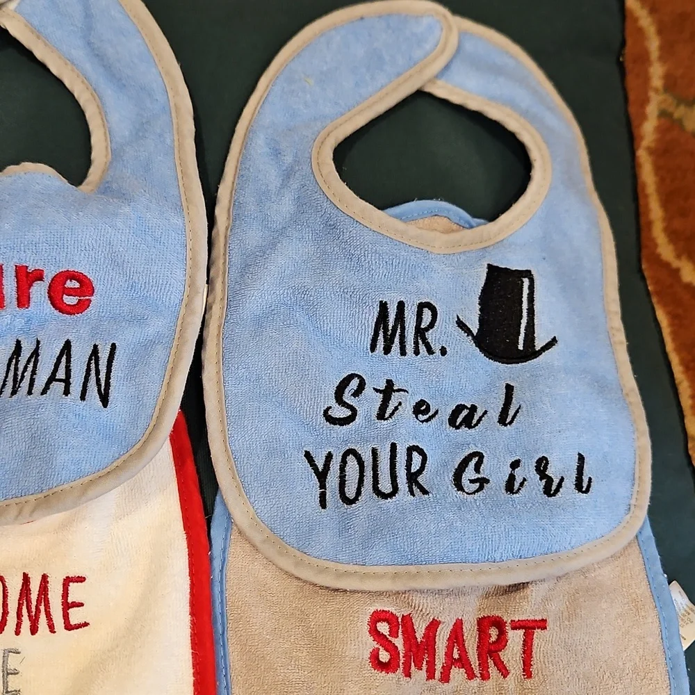 Baby Funny Sayings Bib Set - 8